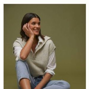 NWT Anthropologie Wide Collar Sweater Vest (size All)